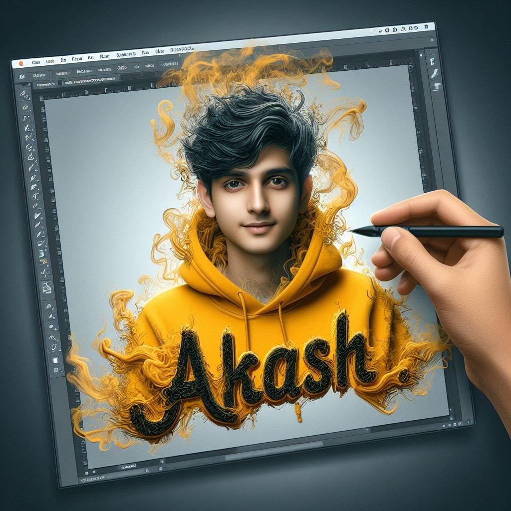 Boy Name PhotoShop frame Ai image Editing